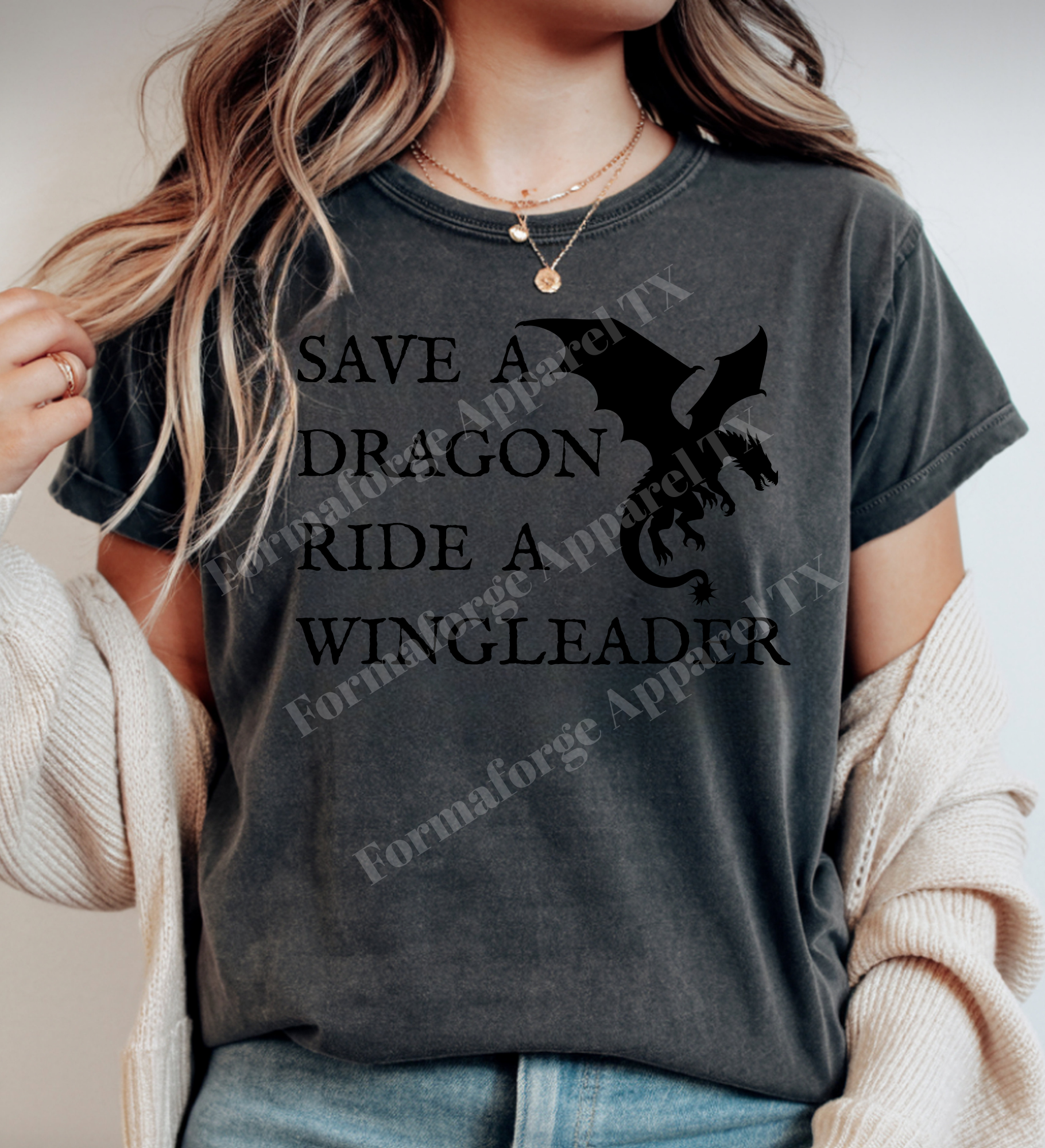 Save a Dragon Ride a Wingleader – Fantasy Quote Graphic Tee | Dragon Rider Vibe Shirt