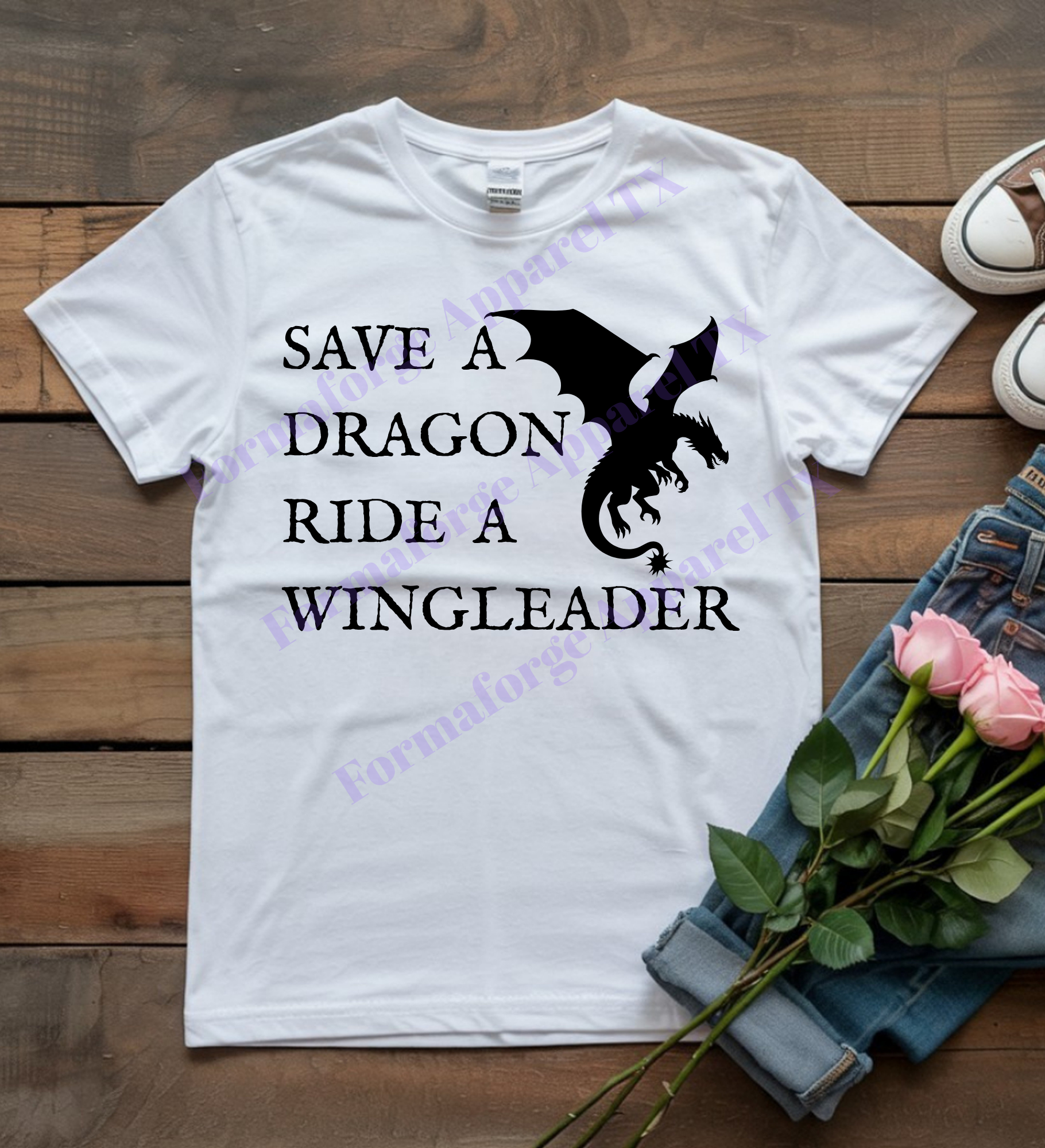 Save a Dragon Ride a Wingleader – Fantasy Quote Graphic Tee | Dragon Rider Vibe Shirt