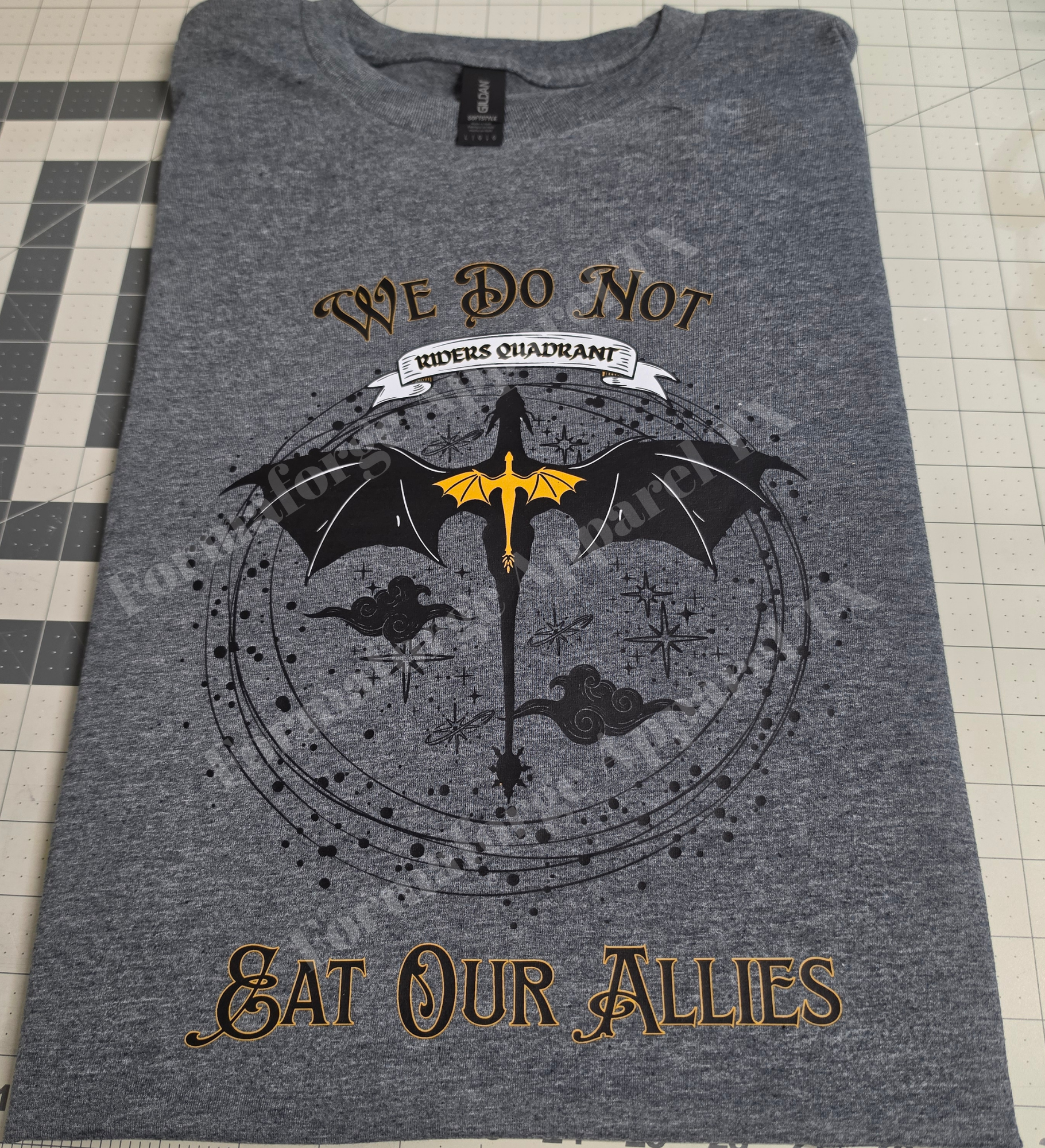 “We Do Not Eat Our Allies” – Fantasy Quote Graphic Tee | Dragon Rider Vibe Shirt