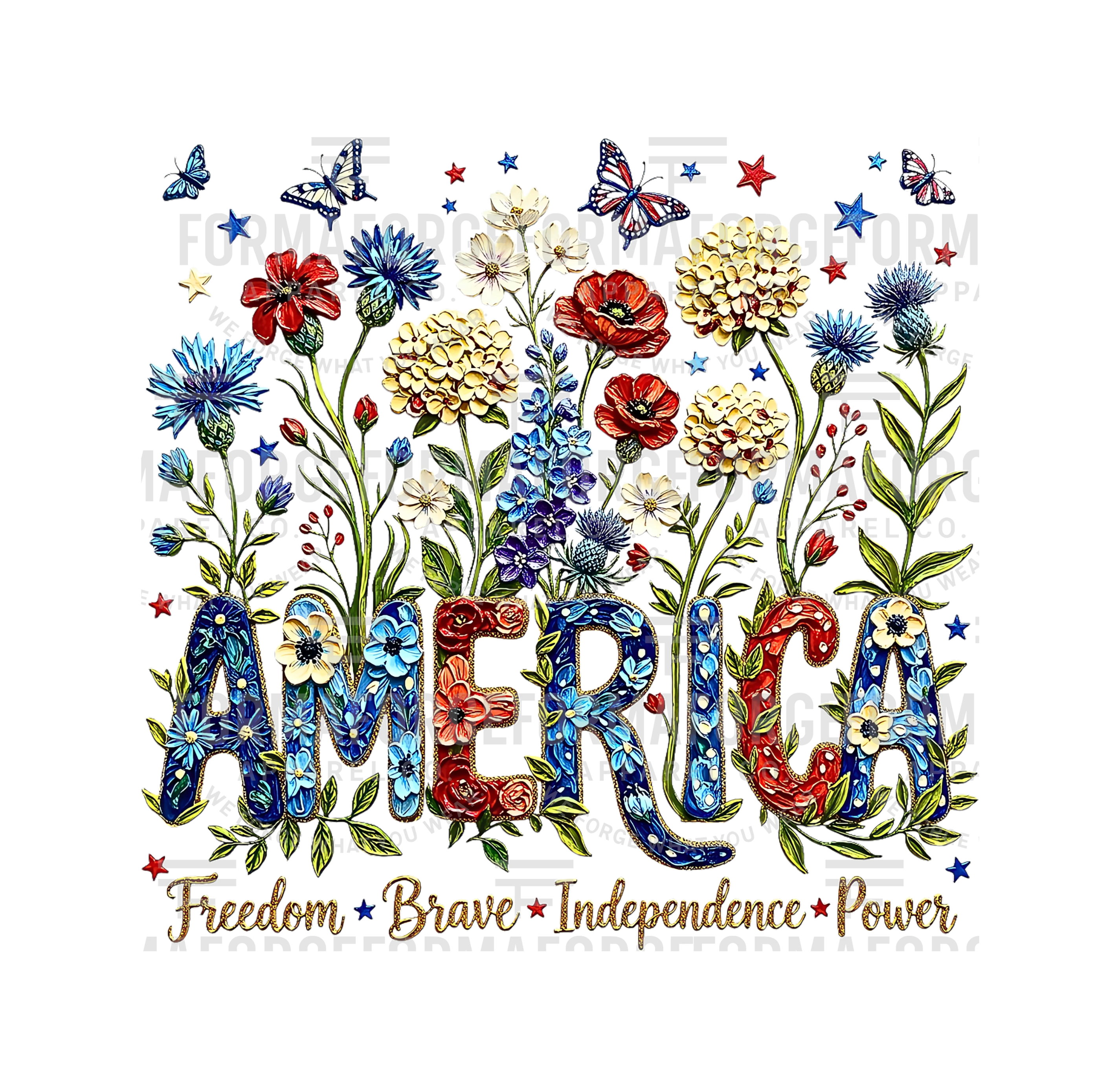 4th of July - America Flower Garden