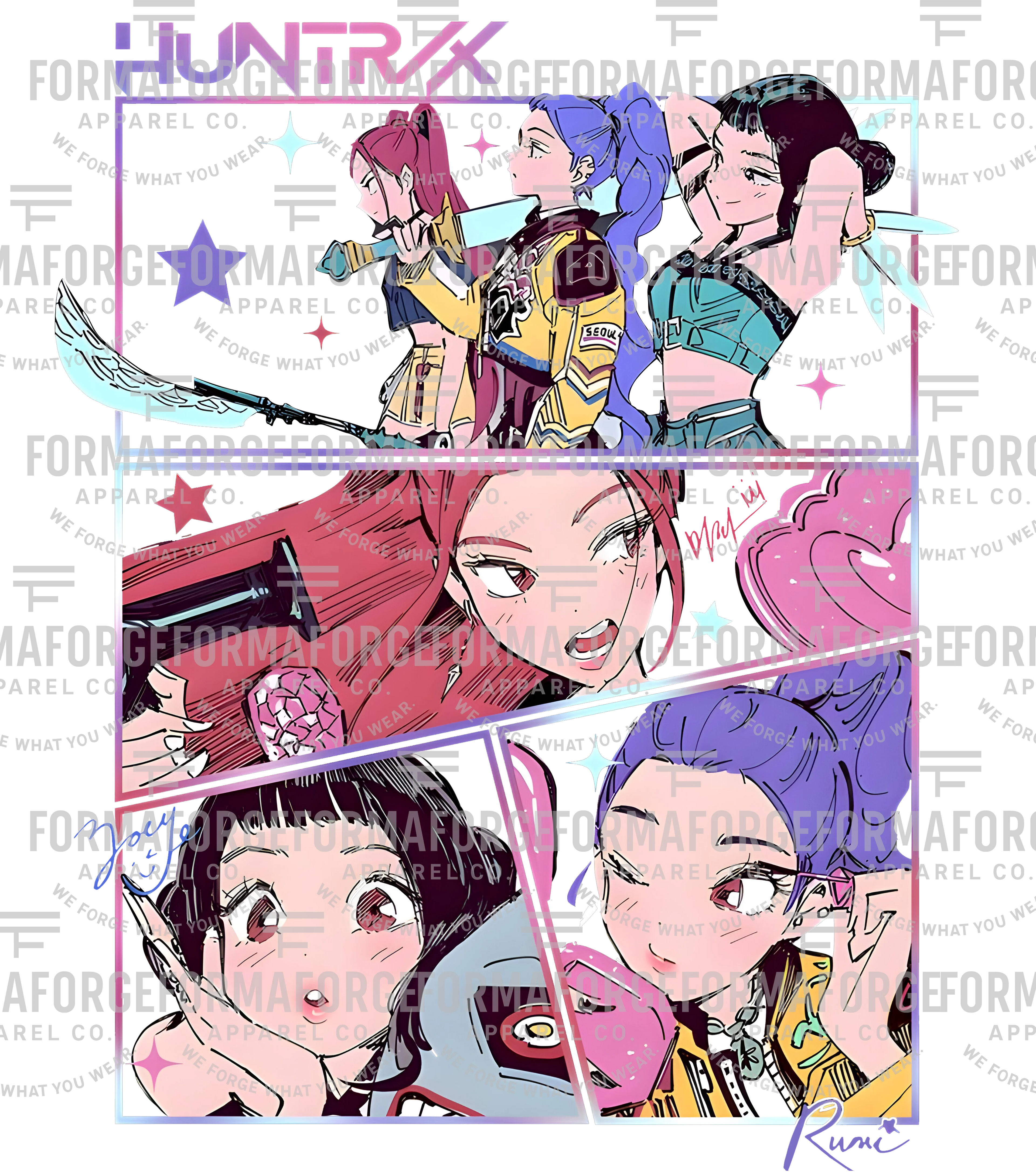 Kpop DH, Comic Page Shirt, Mira Zoey Rumi, Huntrix
