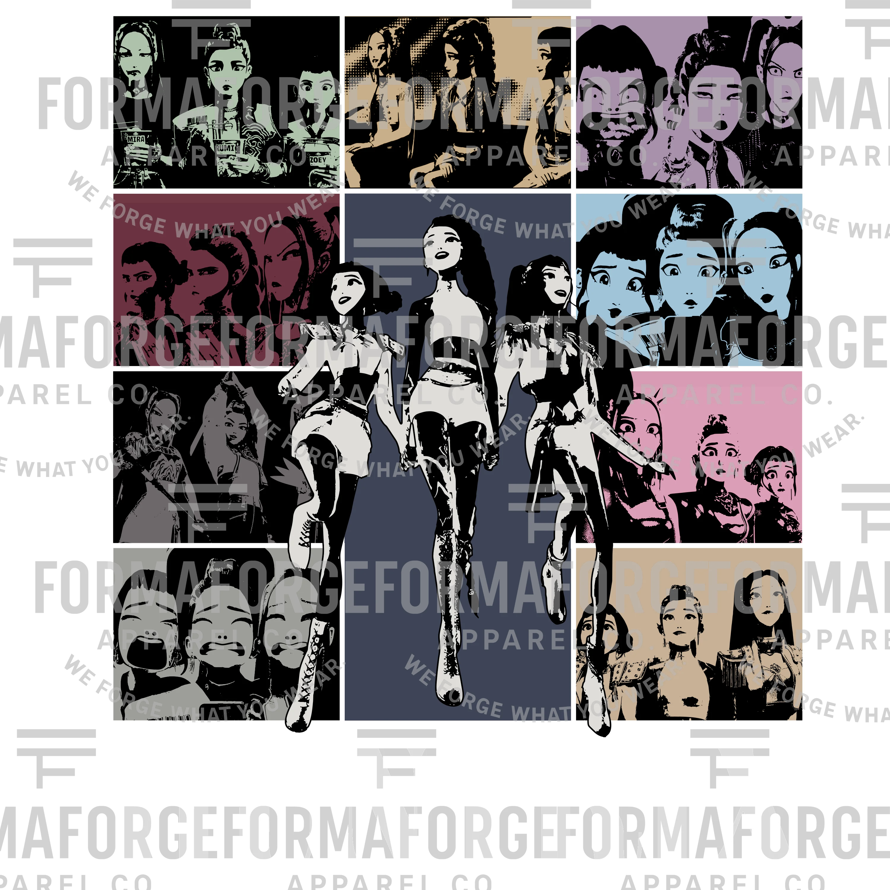 Kpop DH, Tour Shirt, Mira Zoey Rumi, Huntrix
