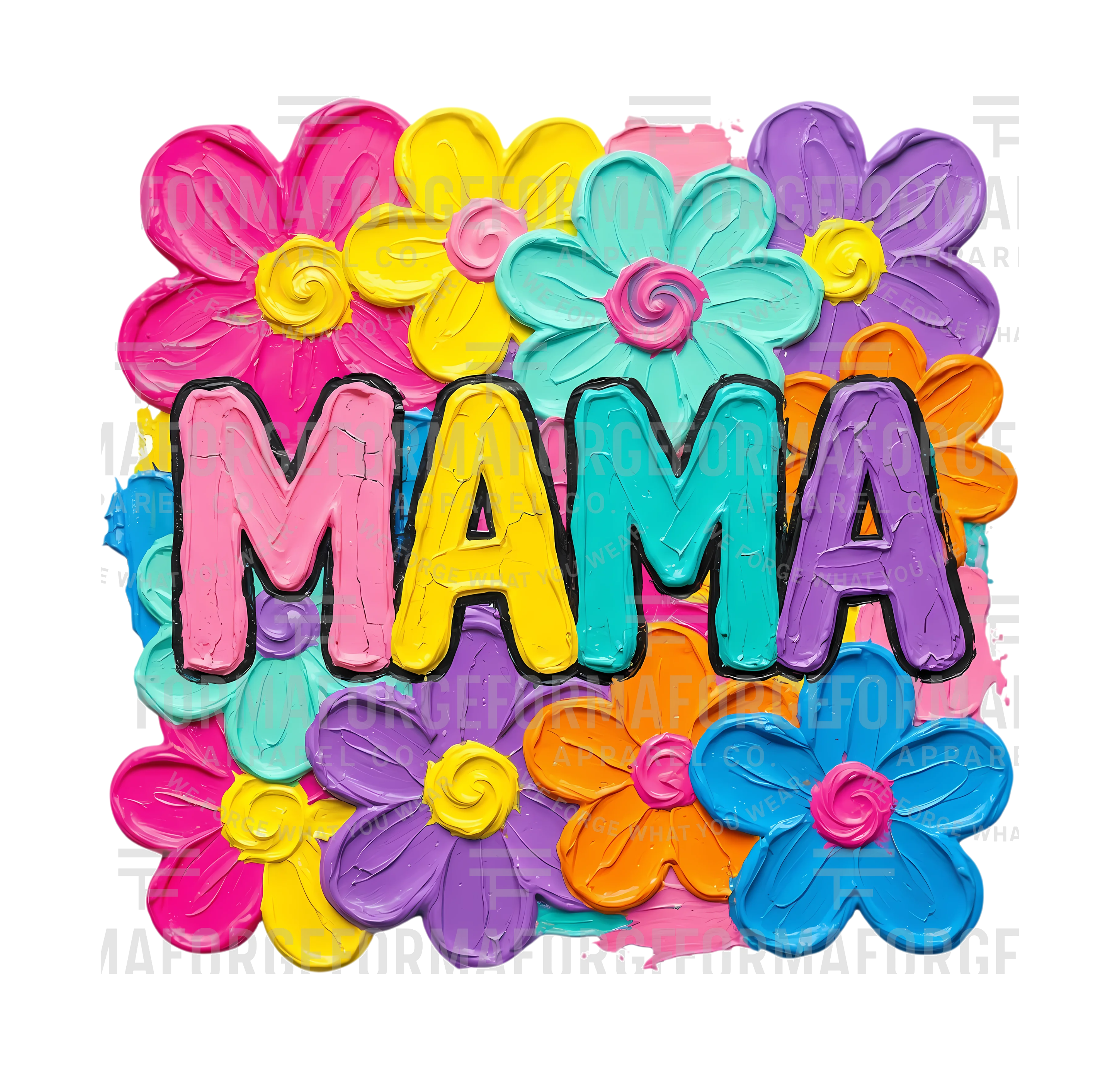 MAMA - Painted Neon Daisies