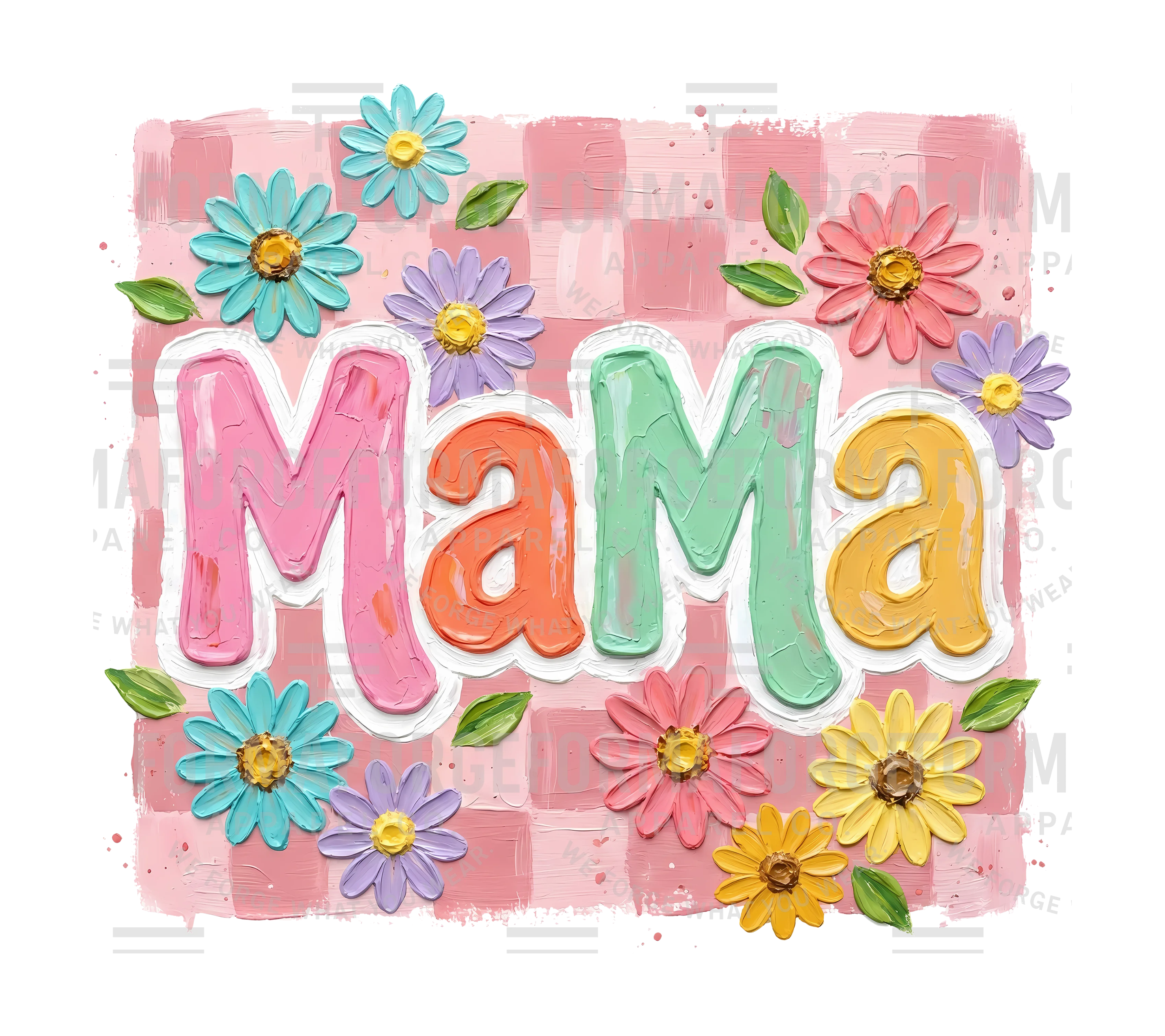 MAMA - Hand Painted Daisies A16