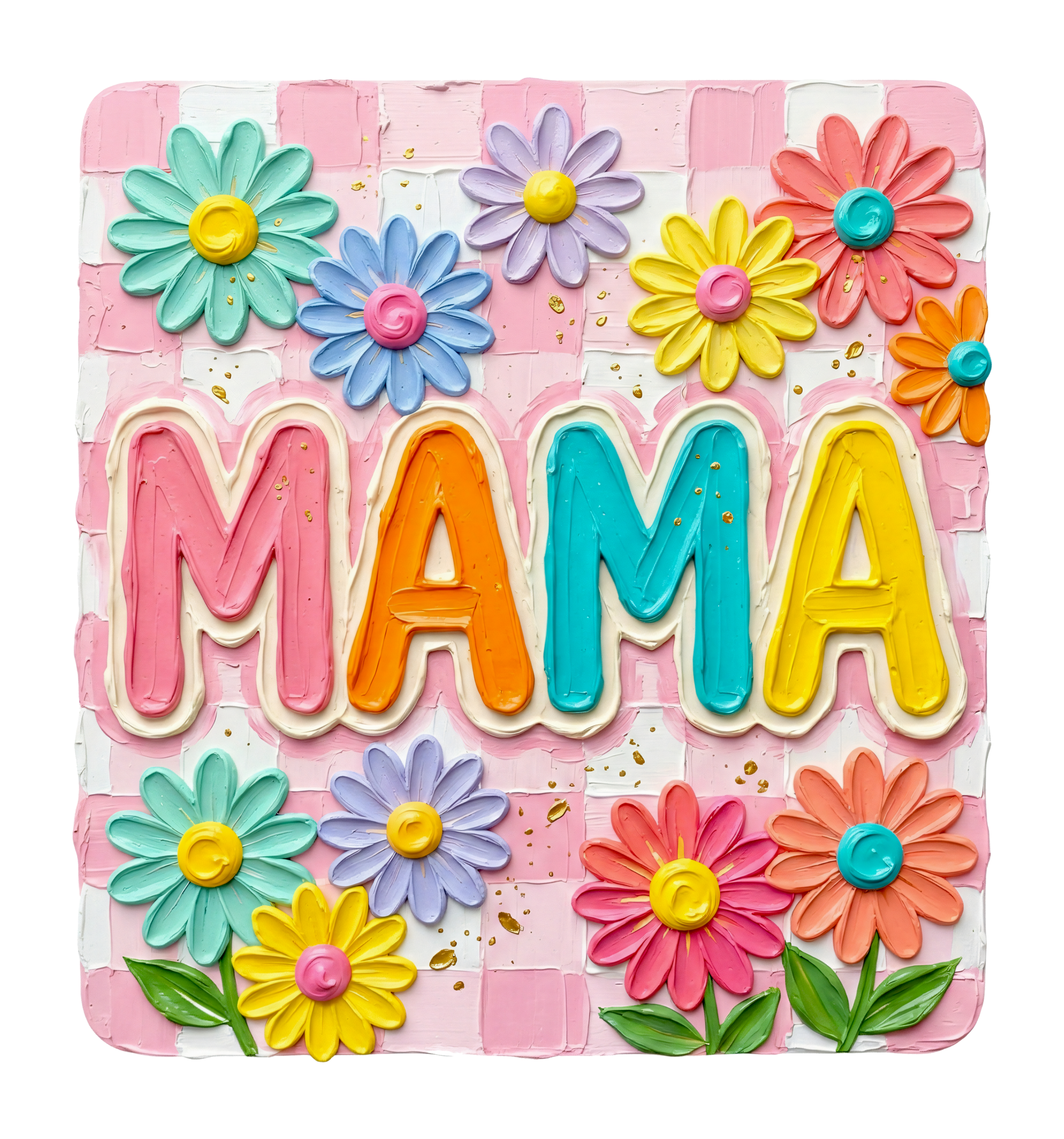 MAMA - Hand Painted Daisies A1