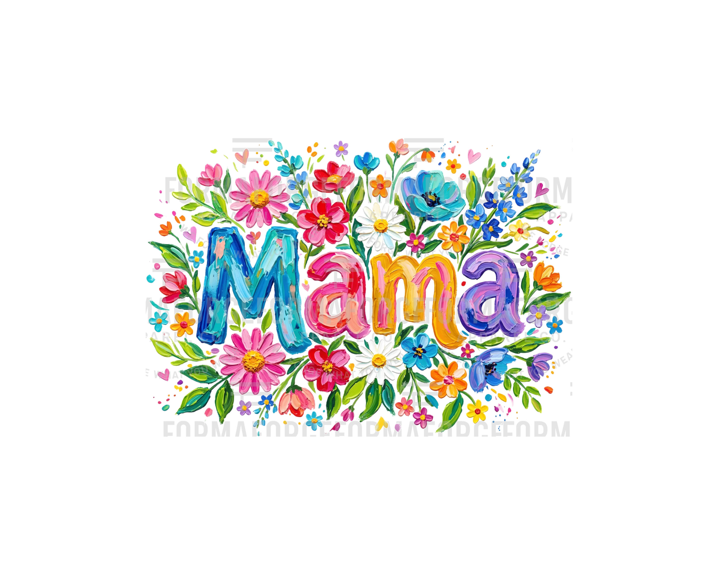 MAMA - Hand Painted Wildflowers