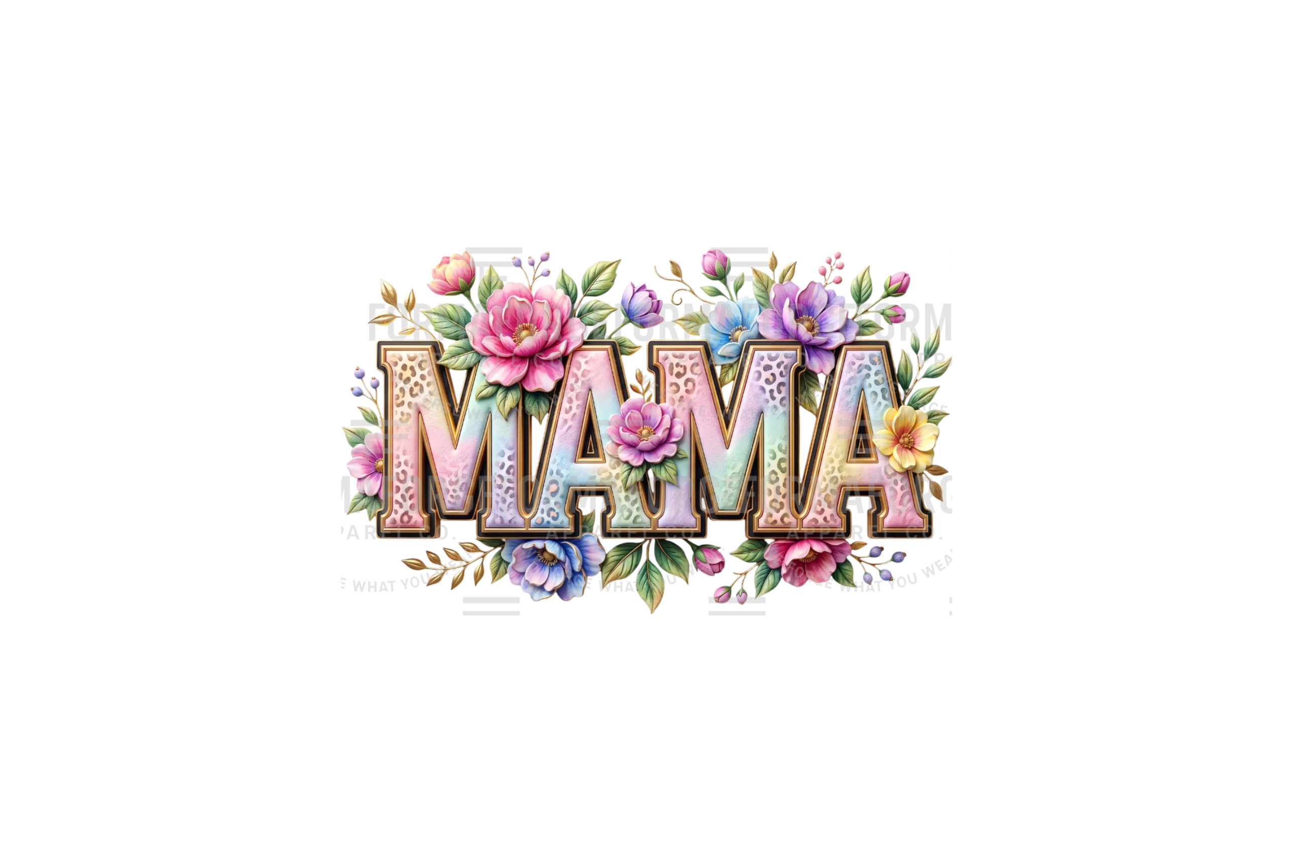 MAMA - Neon Cheetah with Flowers A8