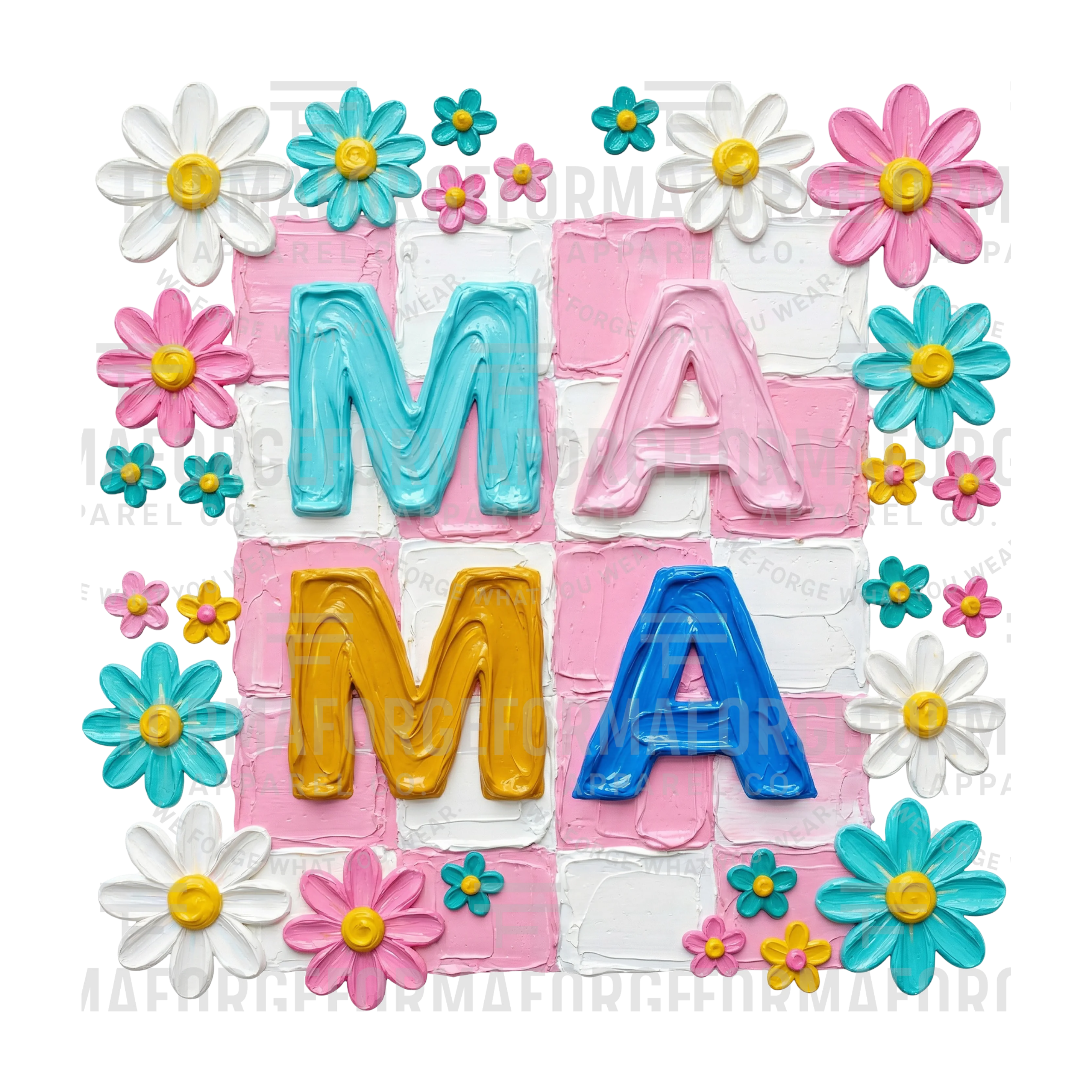 MAMA - Hand Painted Daisies A9